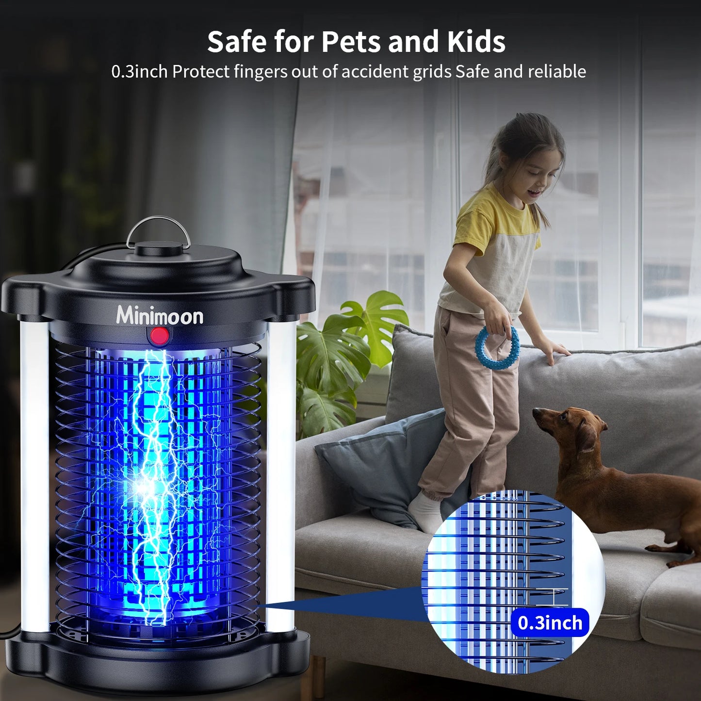 Bug Zapper Outdoor Mosquito Trap With Dual LED 4200V