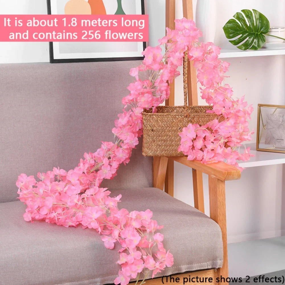 Artificial Sakura Flowers Vine For Wedding Decor