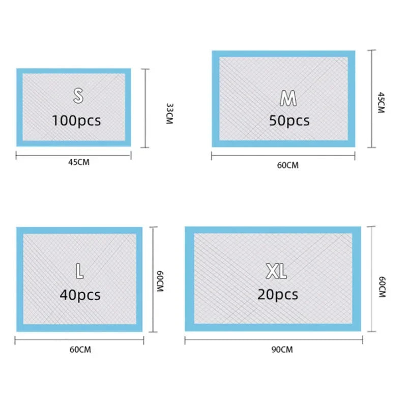 Pet Disposable Training Pads Absorbent Odor Control Quick Dry