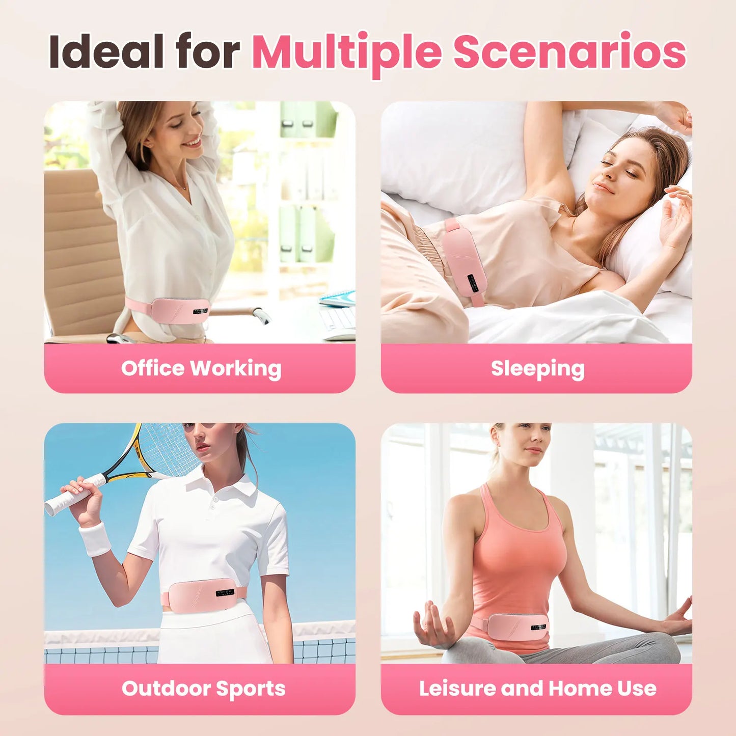AFDEAL Electric Heating Pad For Menstrual Cramp Relief Belt
