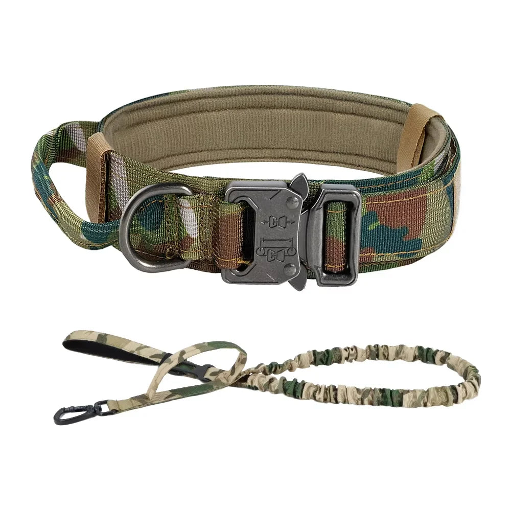 Dog Training Collar Adjustable Tactical Collar And Leash Set