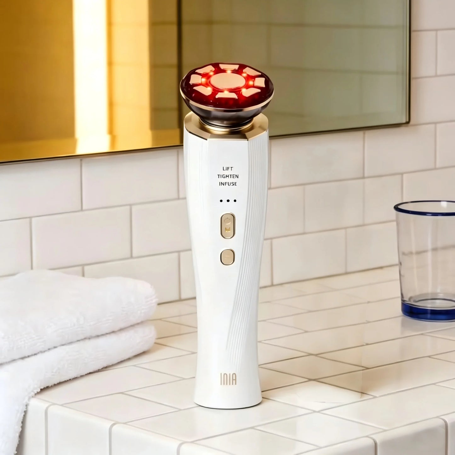 Three-In-One Red Light Facial and Neck Beauty Device