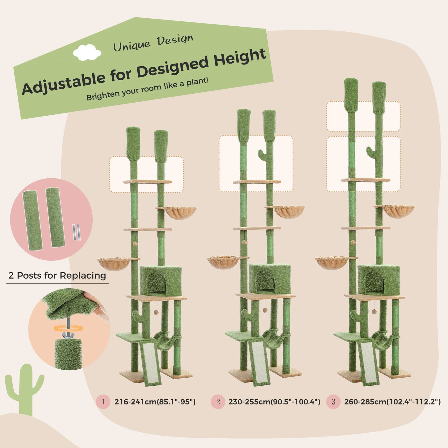 PAWZ Road Floor To Ceiling Cat Tree Condos And Hammocks