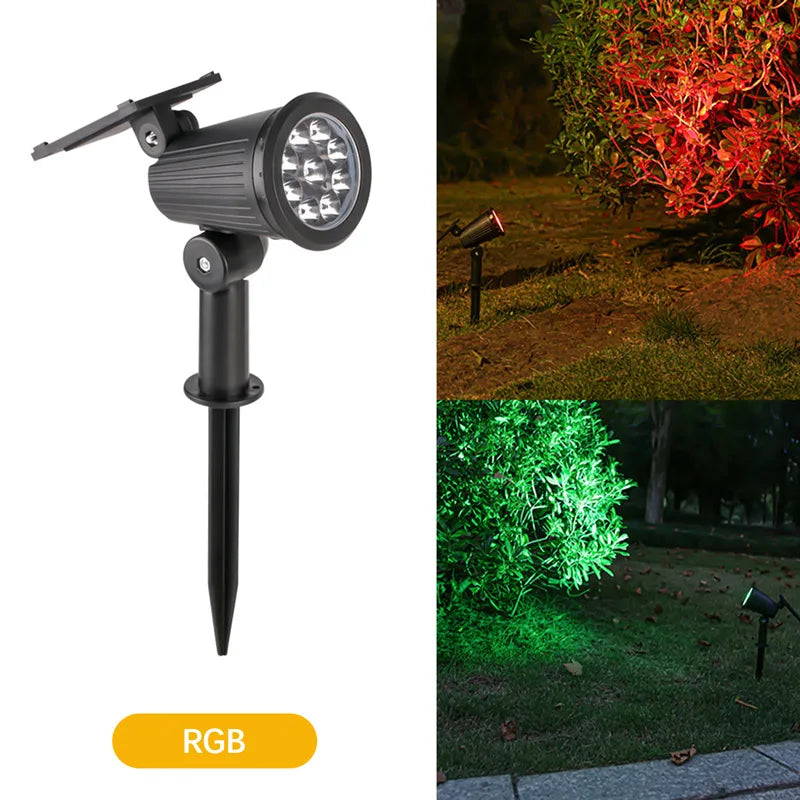 SHENZHITECH 9 LED Solar Spotlight Outdoor Waterproof Garden Accent