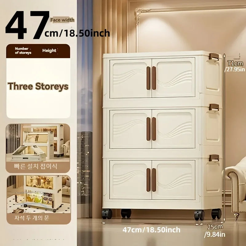 Foldable Storage Box With Clear Door For Organizing Clothes And More