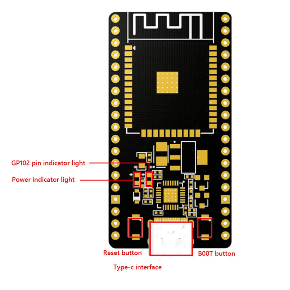 ALLOYSEED ESP32 Development Board CP2102 WiFi Bluetooth Module 2.4GHz