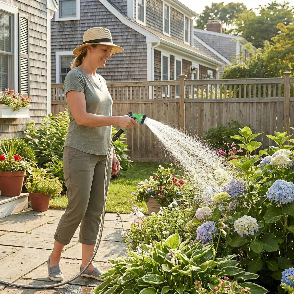 HiMiss Stainless Steel Garden Hose With Brass Connectors