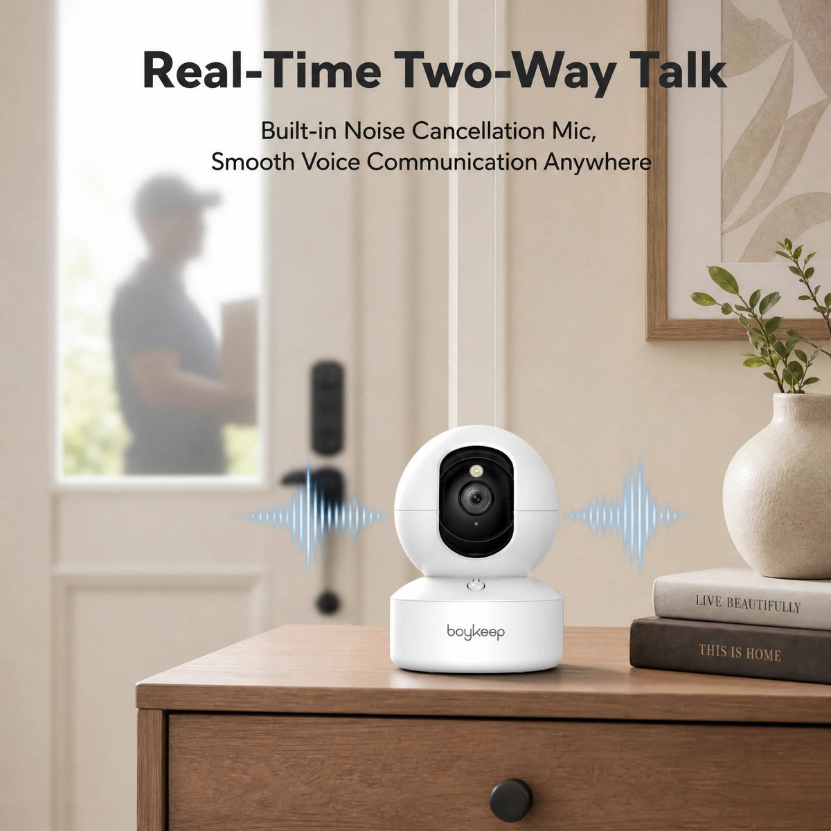 BoyKeep 2K Pet Camera With Night Vision And Motion Detection