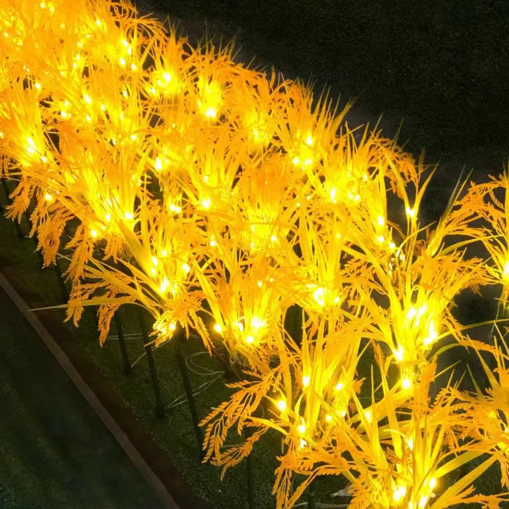 RTONTR Solar Powered Wheat Ear Ground Mounted Light For Garden