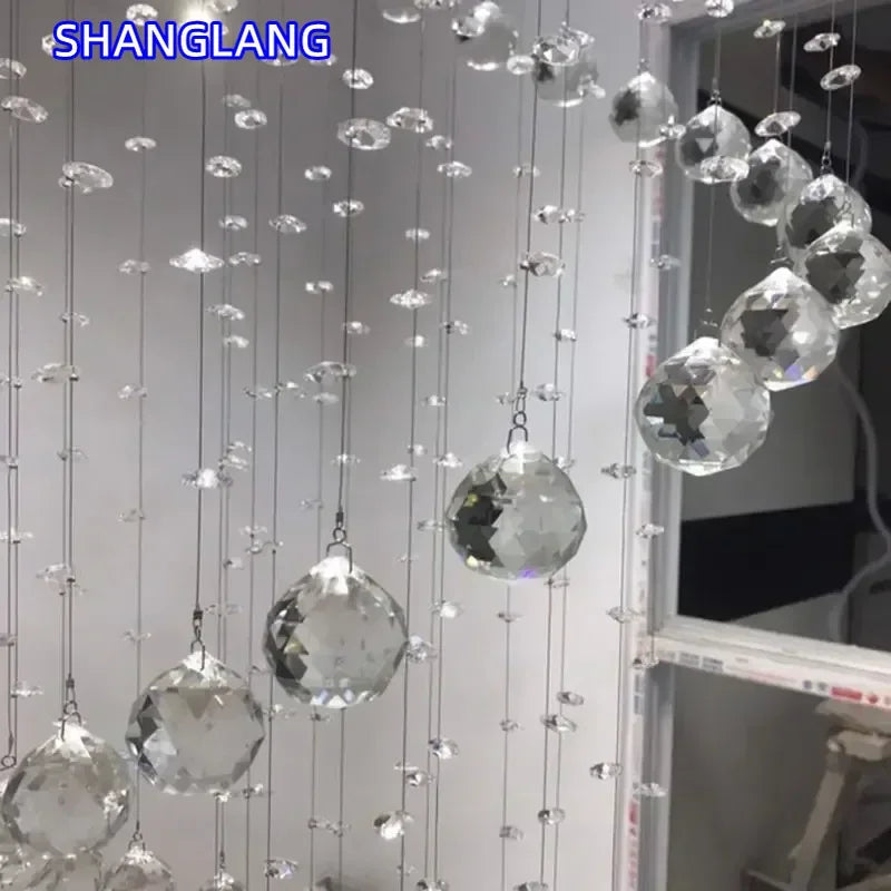 K9 Crystal LED Chandelier For Spiral Staircase And Living Room