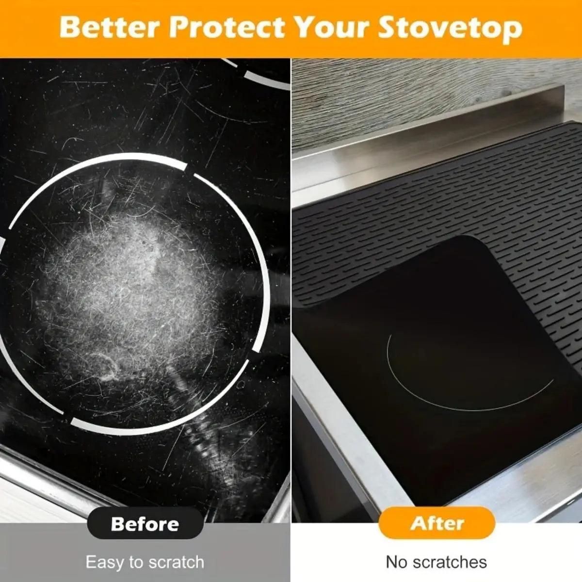 Silicone Stove Mat for Glass Top Stove Top Cover Electric Stove Protector XL Dish Drying Mat for Kitchen