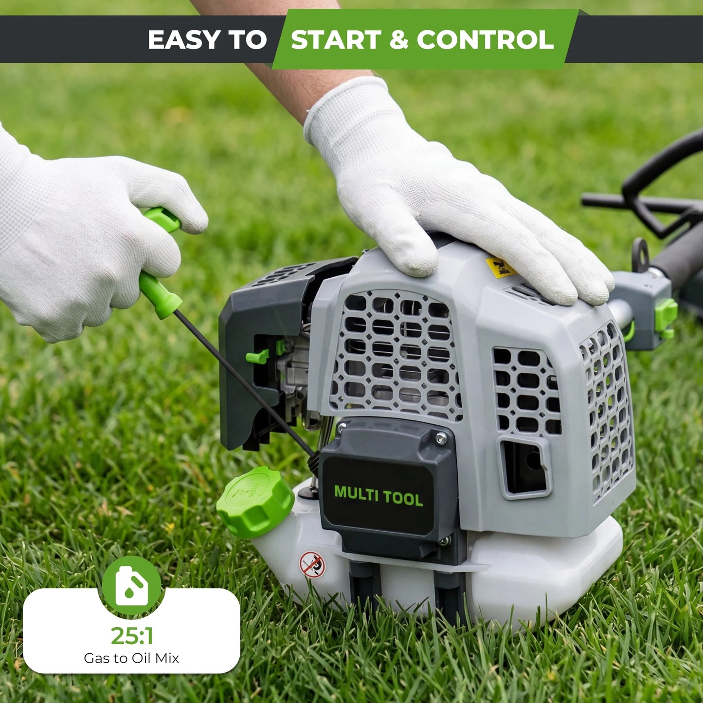 6-In-1 Gas Powered Weed Wacker Trimmer Pole Saw
