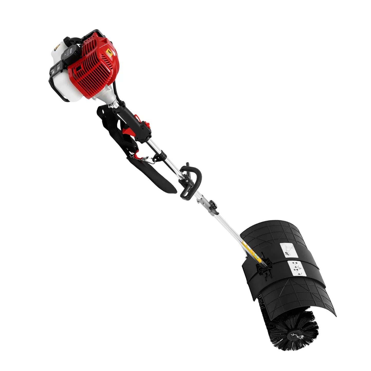 Gas Powered Walk Behind Sweeper Multi Surface Clean For Driveways