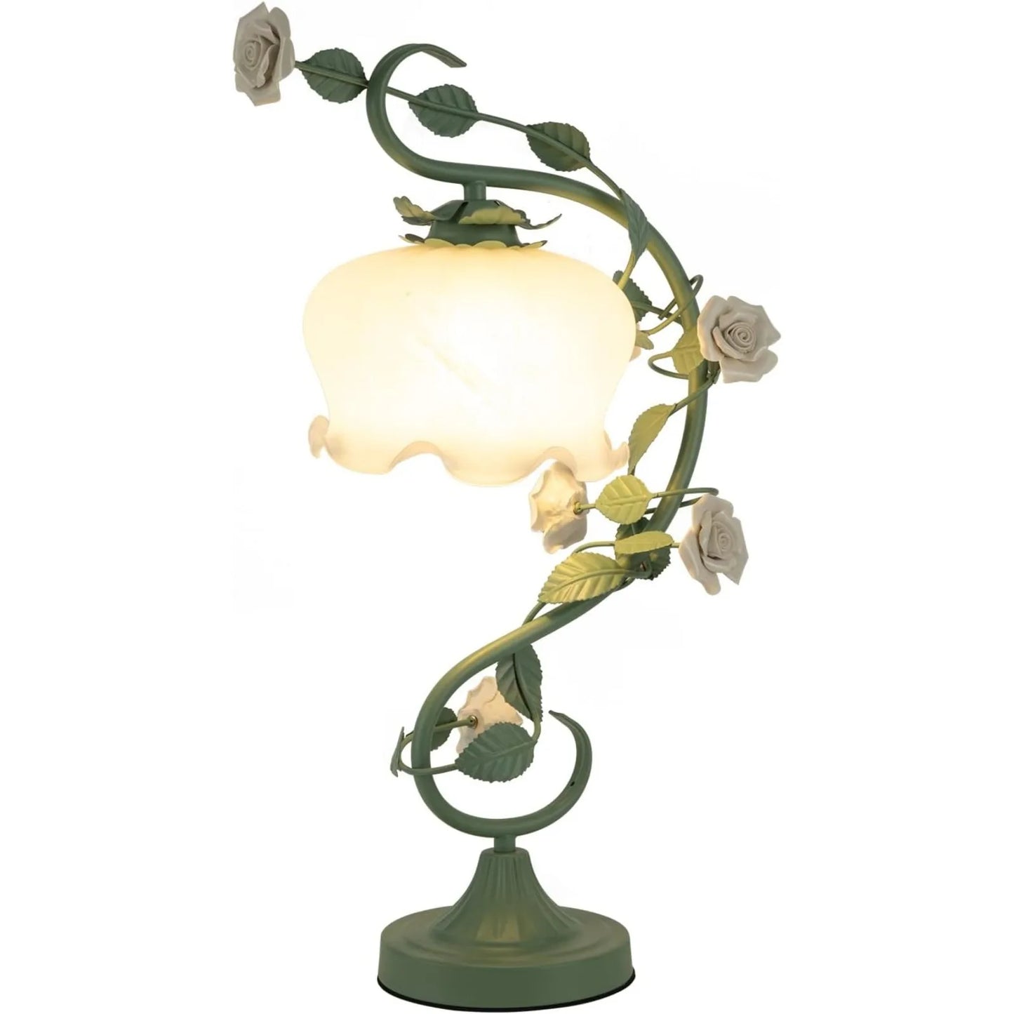 Modern Flower Glass Table Lamp For Bedroom And Living Room
