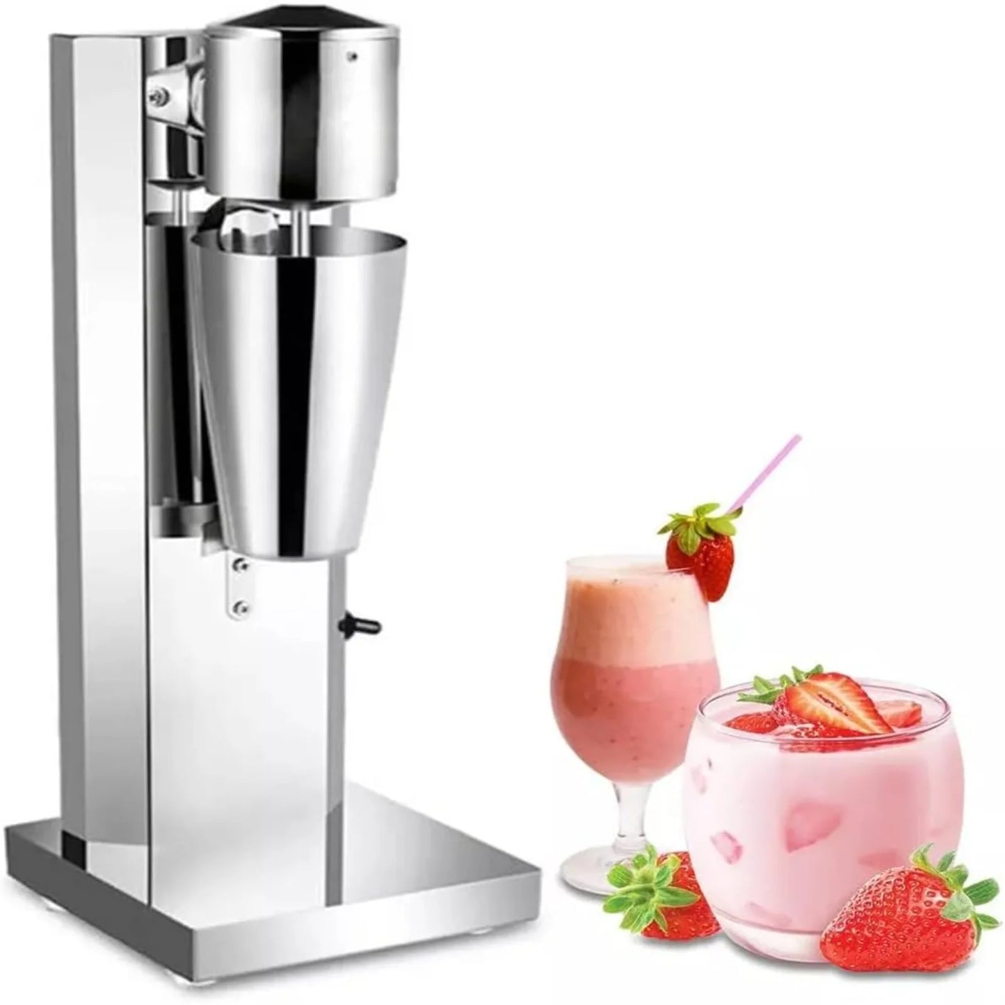 Bymaocar Electric Milkshake Maker Stainless Steel Blender 110V 180W
