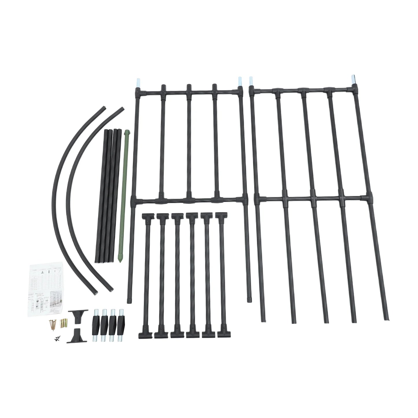 Half Side Garden Arch Trellis Steel Free Standing Plant Support