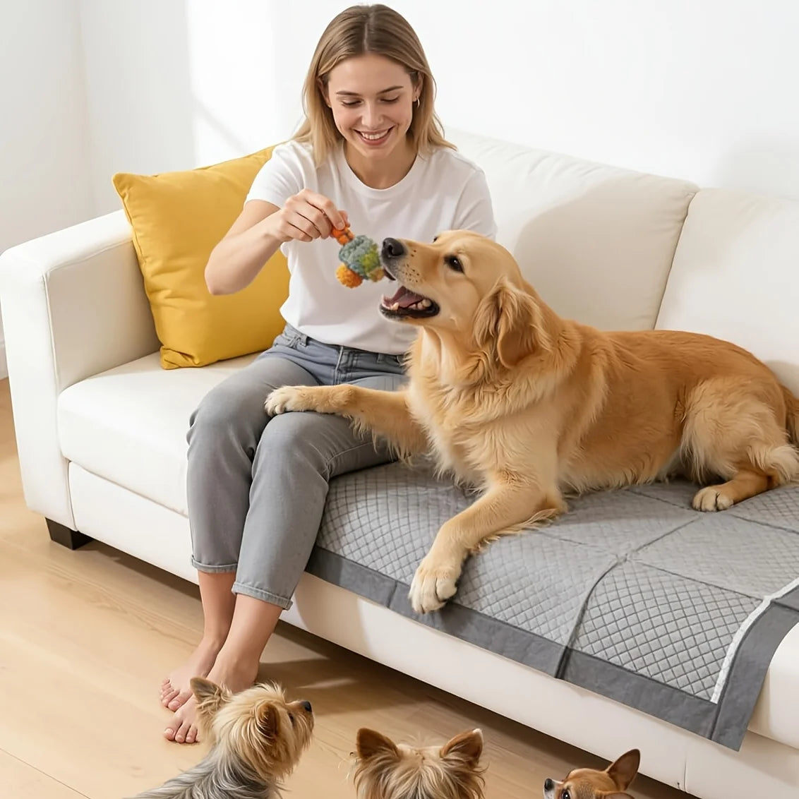 Odor-Control Charcoal Pee Pads For Dogs And Cats, Leak-Proof