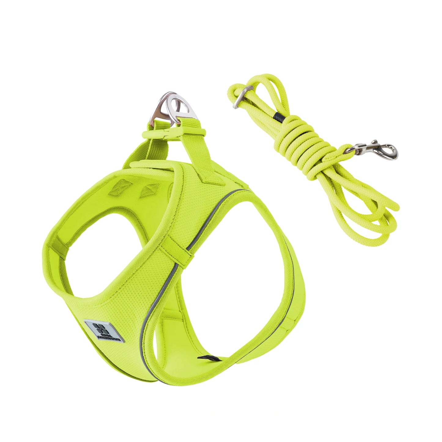 Small Combination Reflective Dog Harness Leash Set Adjustable