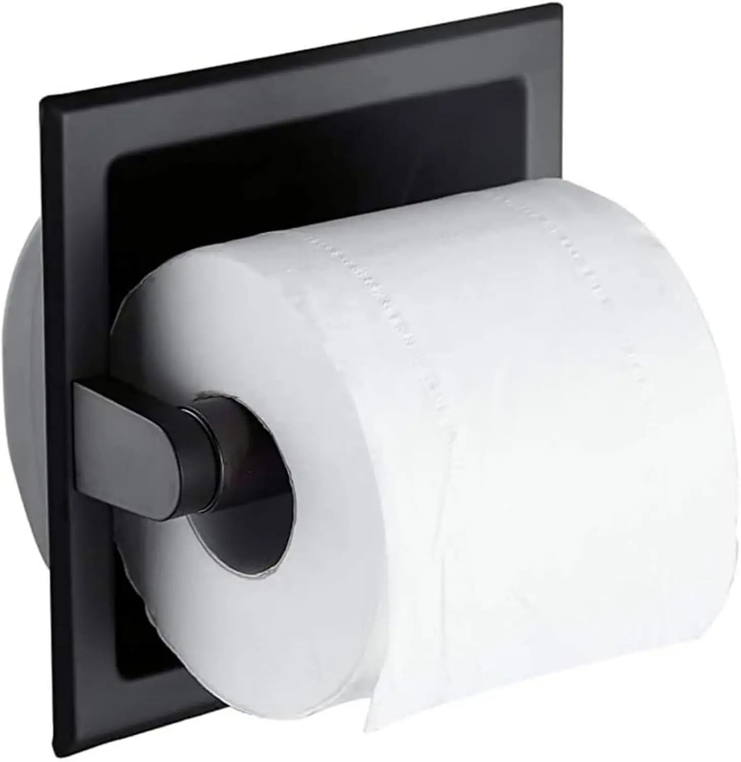 Stainless Steel Recessed Toilet Paper Holder Square Wall Mount