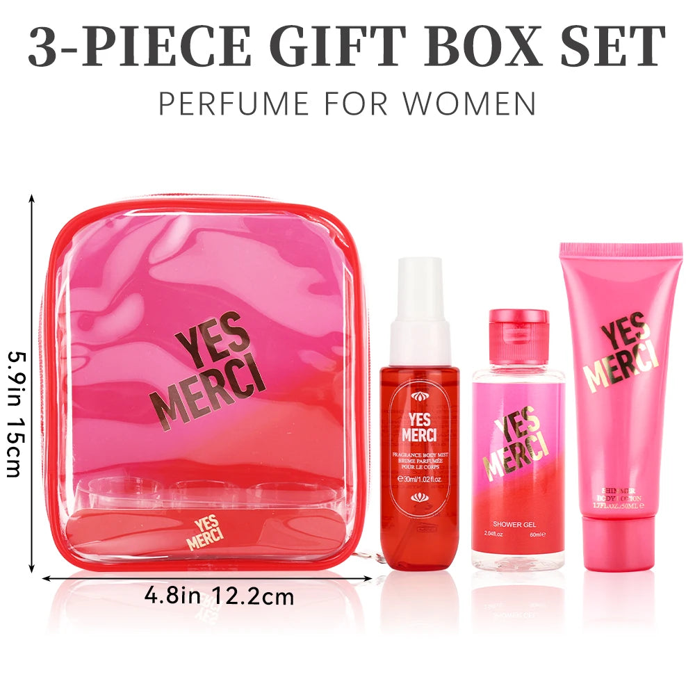 LIQUID KISS Women Bath Gift Set With Mist Gel Lotion