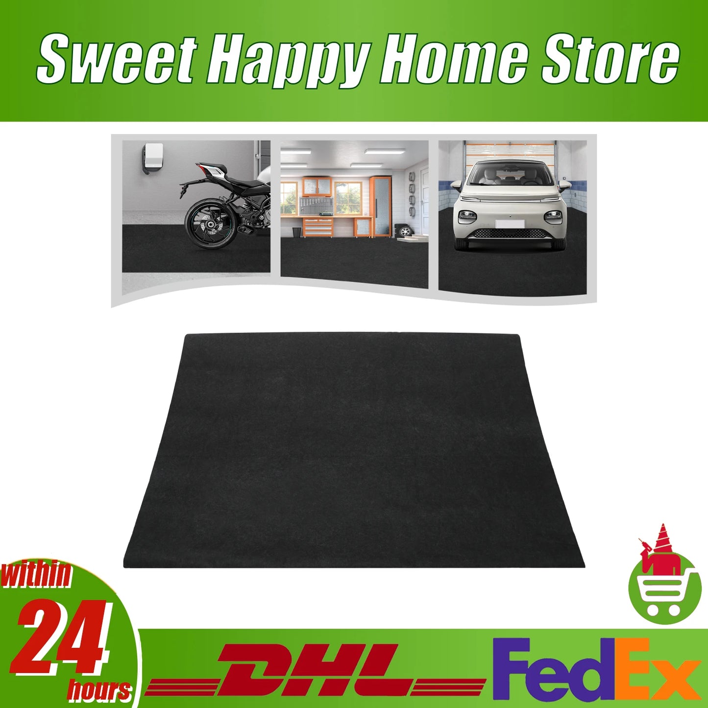 Garage Non-Slip Mat For Workshop And Warehouse Floor Protection