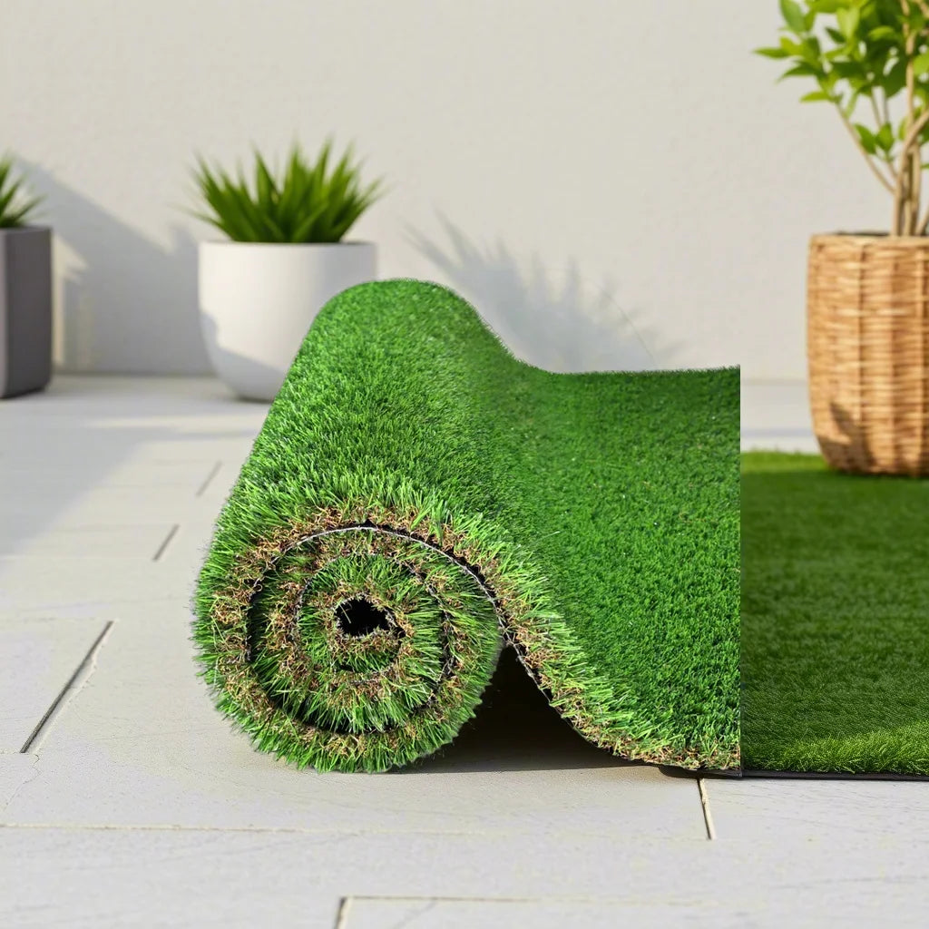 LISM Outdoor Artificial Grass Rug For Patio Garden Drain Mat
