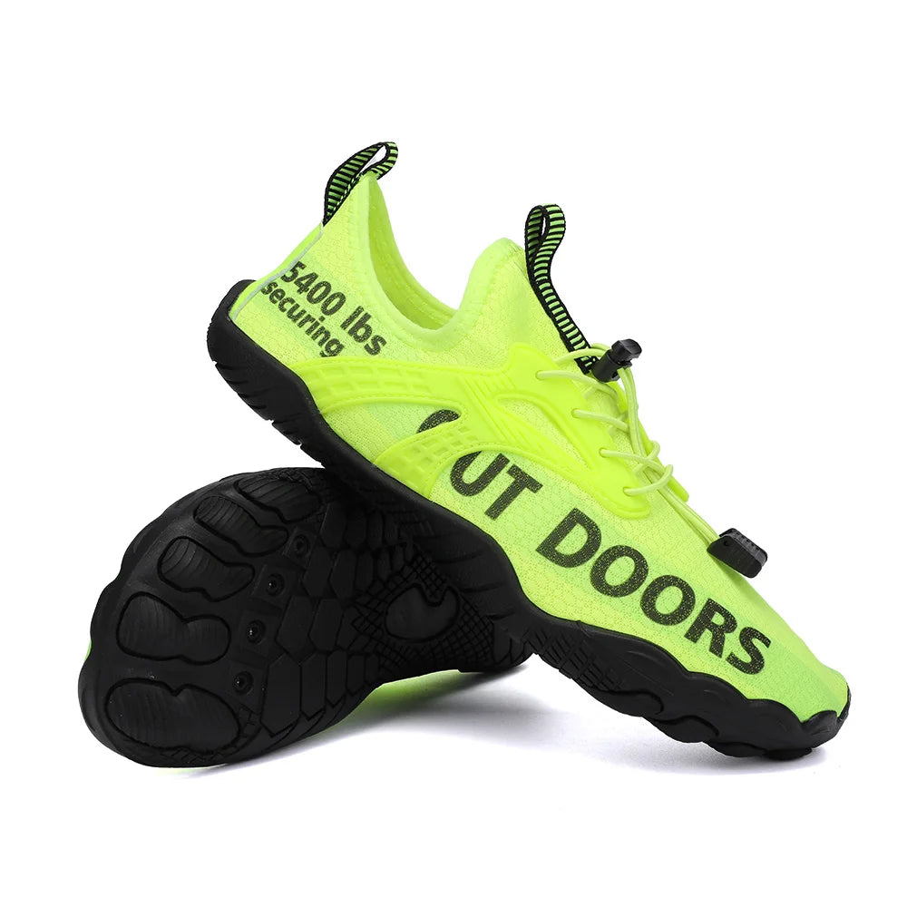 Men Water Shoes Swimming Barefoot Quick Dry Lightweight Aqua Sneakers Outdoor Sports Five Fingers Upstream Wading Shoes Summer Breathable Surfing Sandals Beach Trekking New Big Size