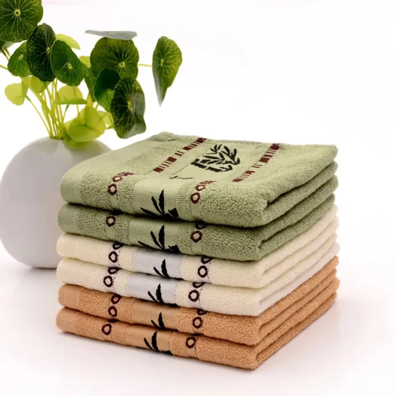 3pcs/set Bamboo Fiber Towel Soft Absorbent Quick-Dry Household Bathroom Towel Comfortable Face Body Towel for Daily Use
