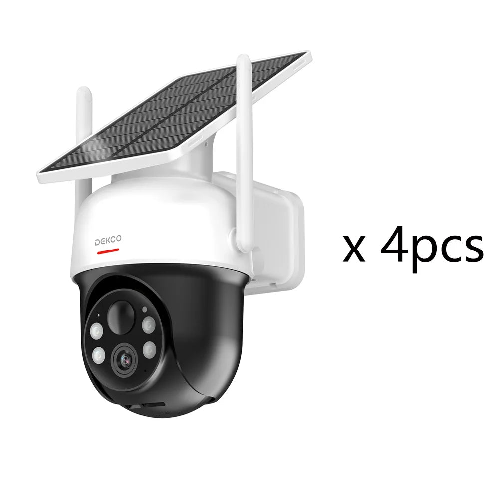 DEKCO Solar WiFi Camera 3MP Fully WireFree Battery PTZ CCTV