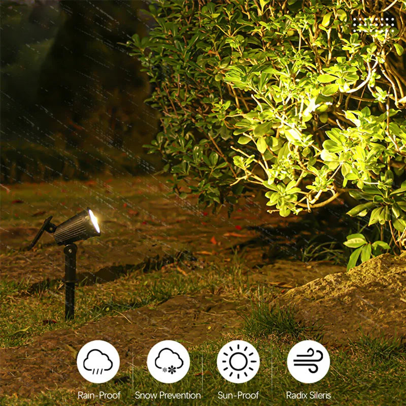 SHENZHITECH 9 LED Solar Spotlight Outdoor Waterproof Garden Accent