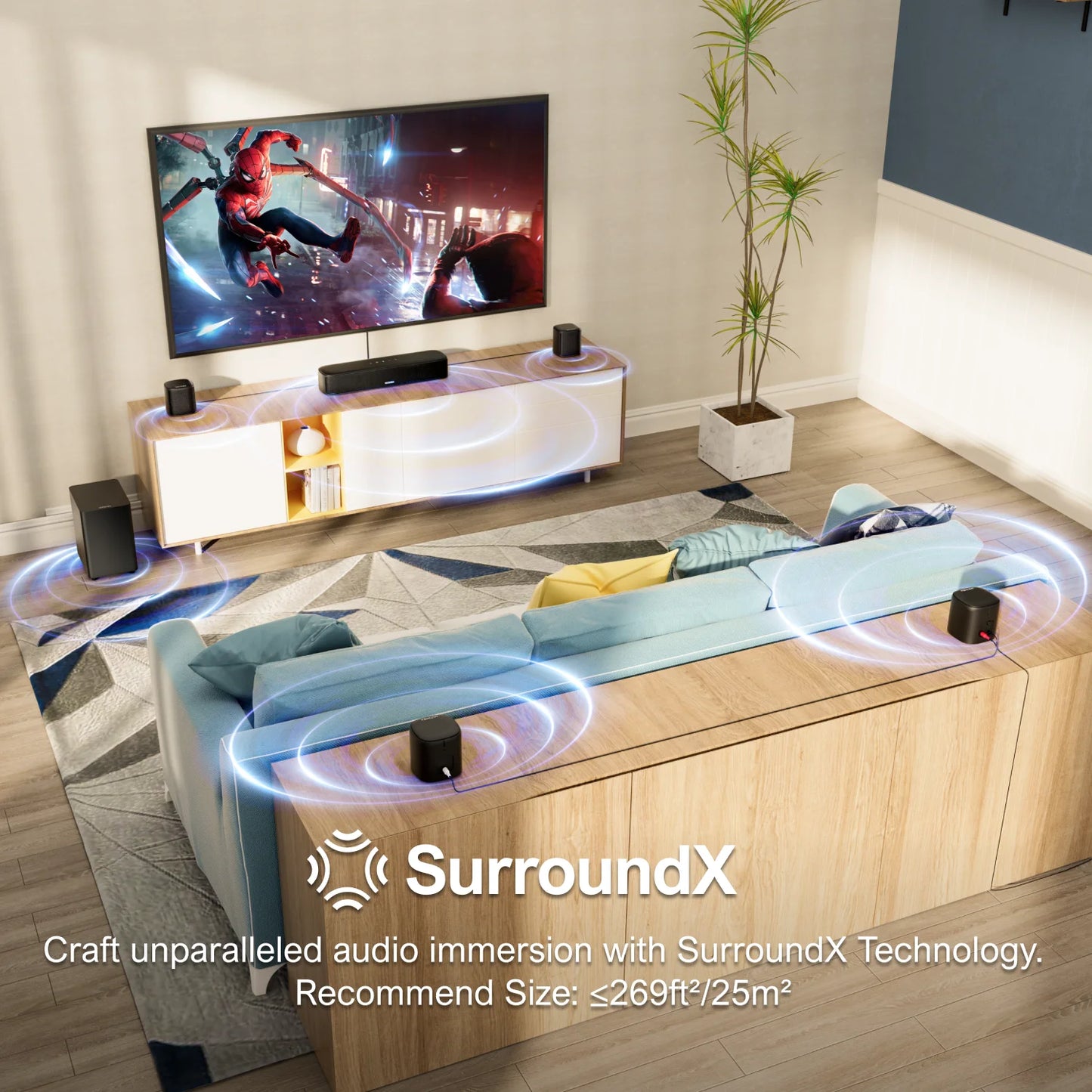 ULTIMEA 7 1 Sound Bar With App Controlled Virtual Surround