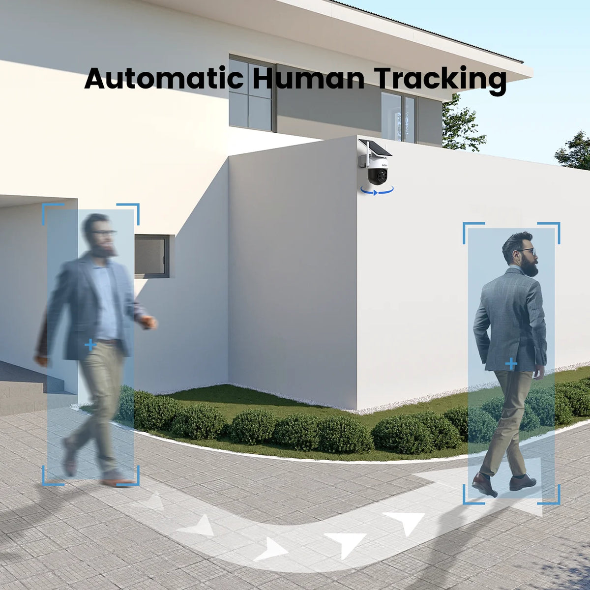 DEKCO Solar WiFi PTZ Security Camera With Smart Tracking