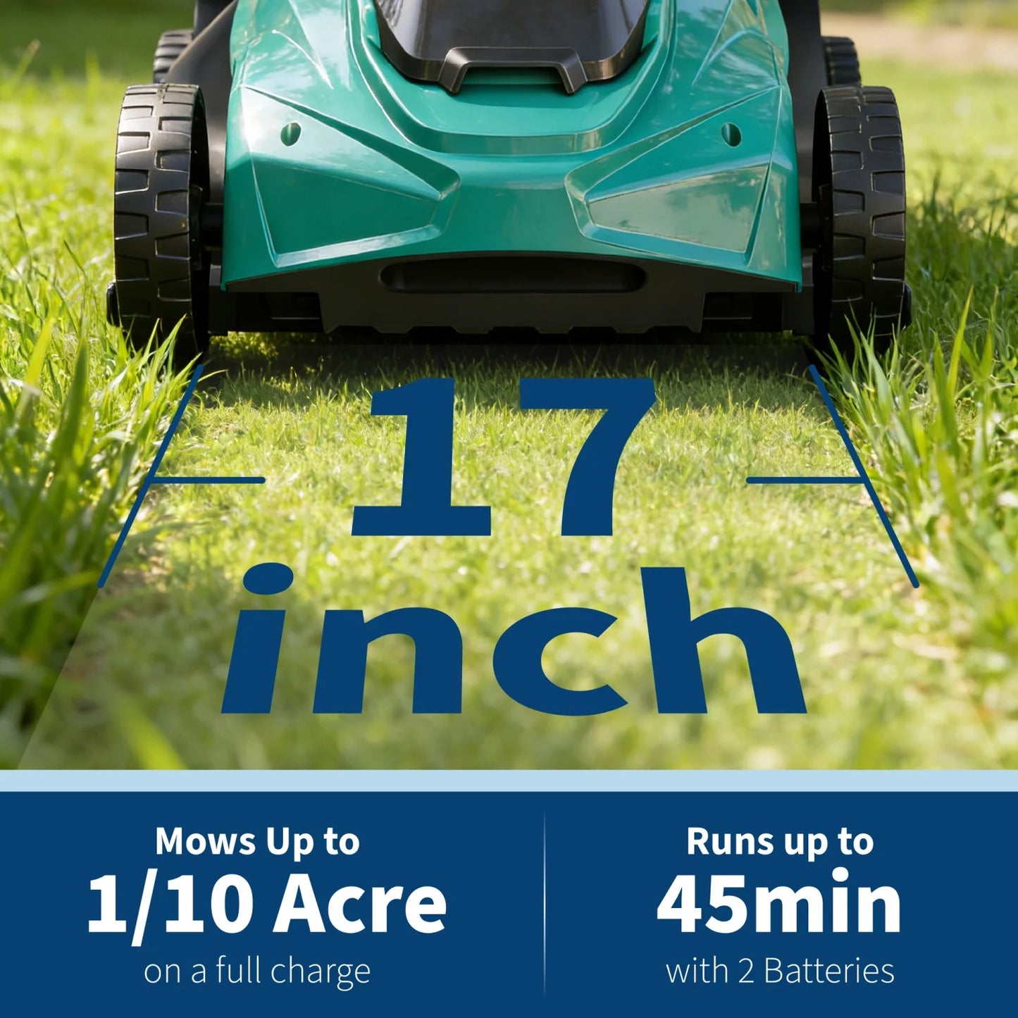 HiMISS 40V Cordless Lawn Mower With 2 Batteries Included