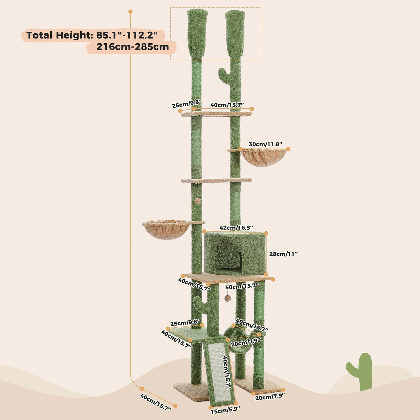 PAWZ Road Floor To Ceiling Cat Tree Condos And Hammocks