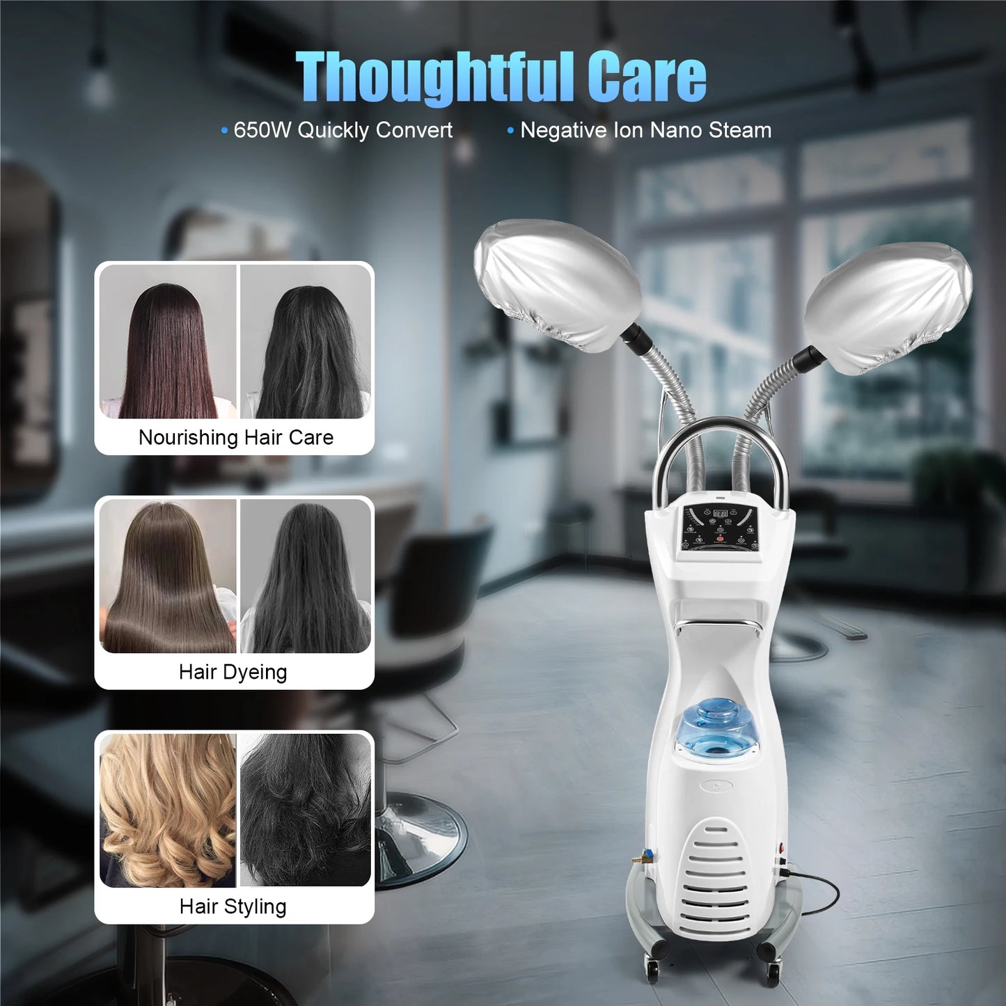Bymaocar Standing Hair Spa Machine Nano Steam Treatment