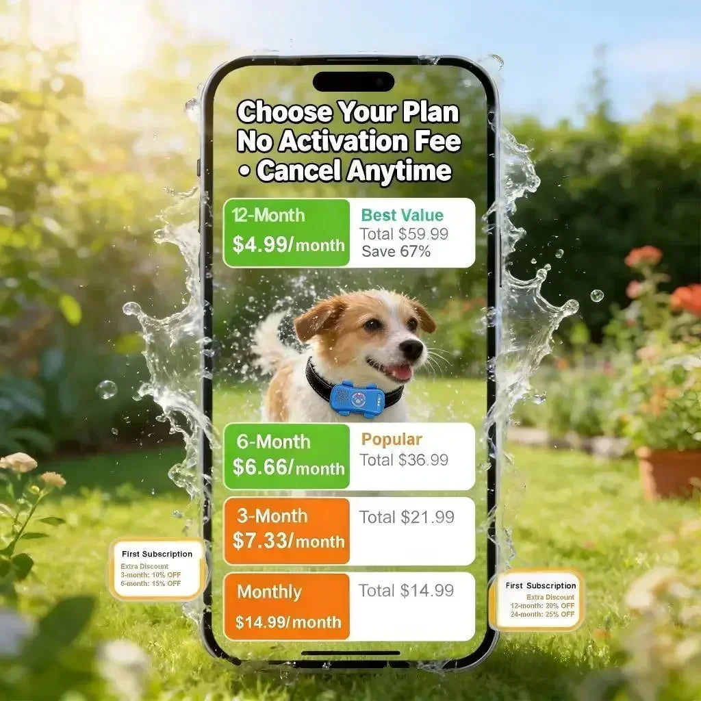 WANWAYTECH GPS Pet Tracker 4G Real Time Tracking for Pets IP67 Waterproof