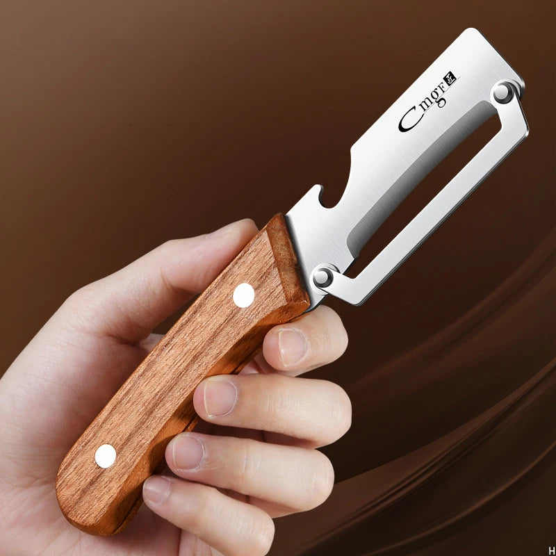 XUANXIANG Stainless Steel Peeler With Wooden Handle