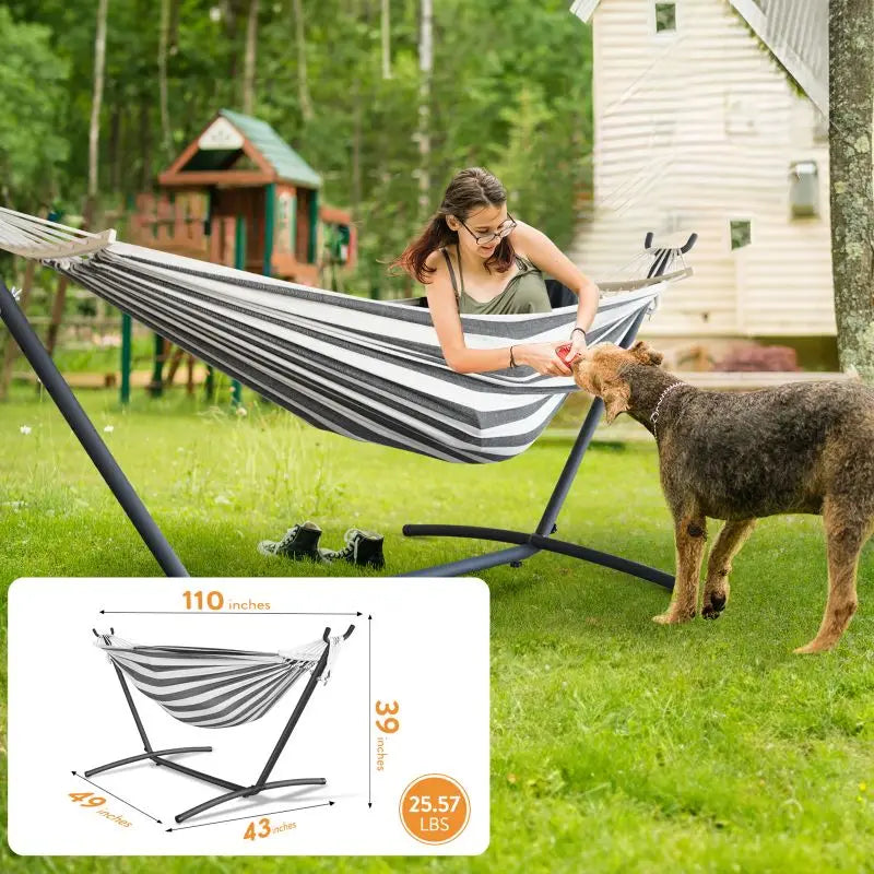 GYROOR Adjustable Stand Hammock With 600 Lb Capacity Storage Bag