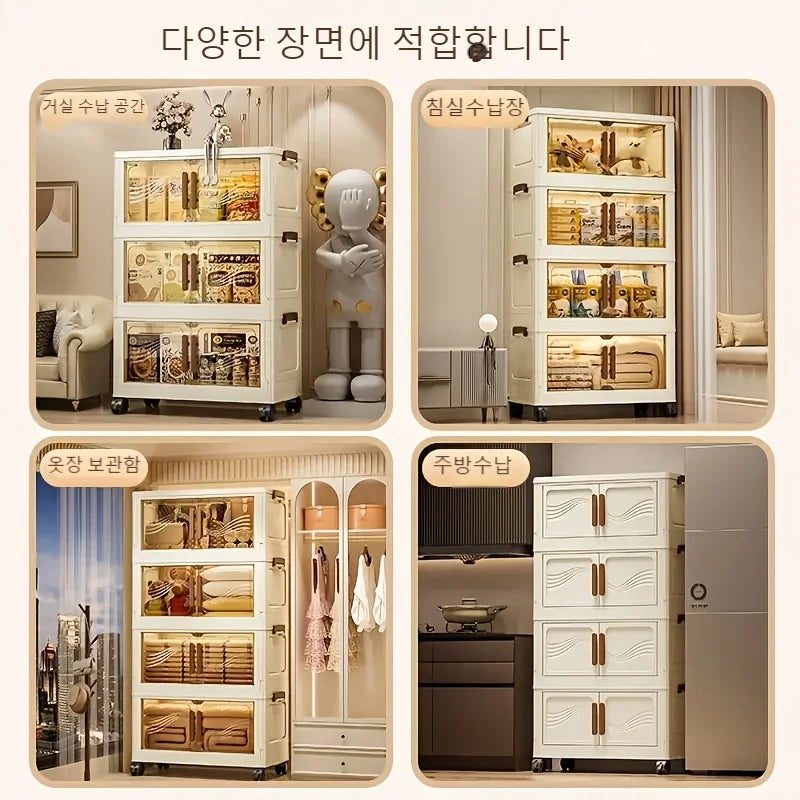 Foldable Storage Box With Clear Door For Organizing Clothes And More