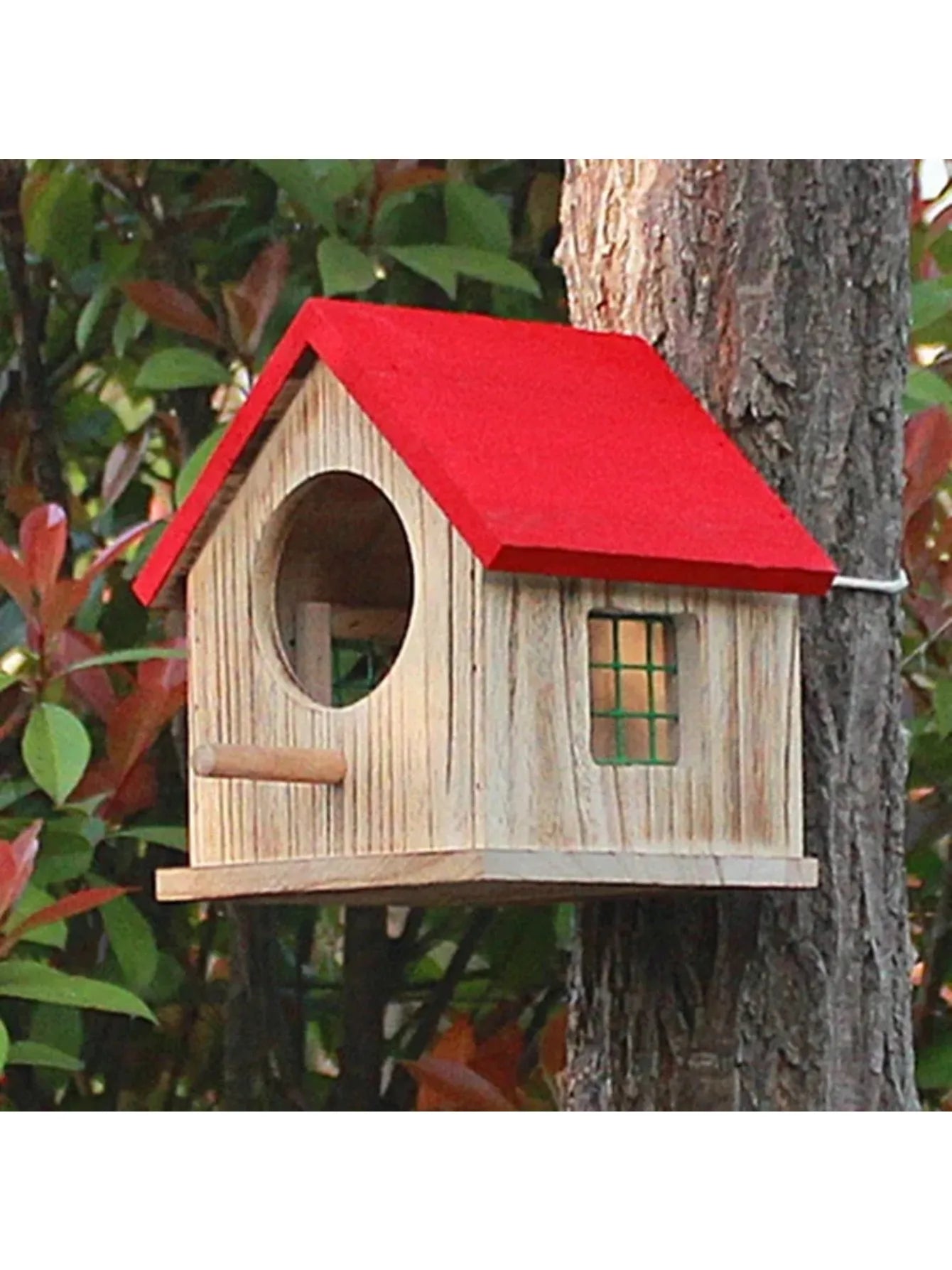 Wooden Outdoor Birdhouse Weatherproof Hanging Nest Box