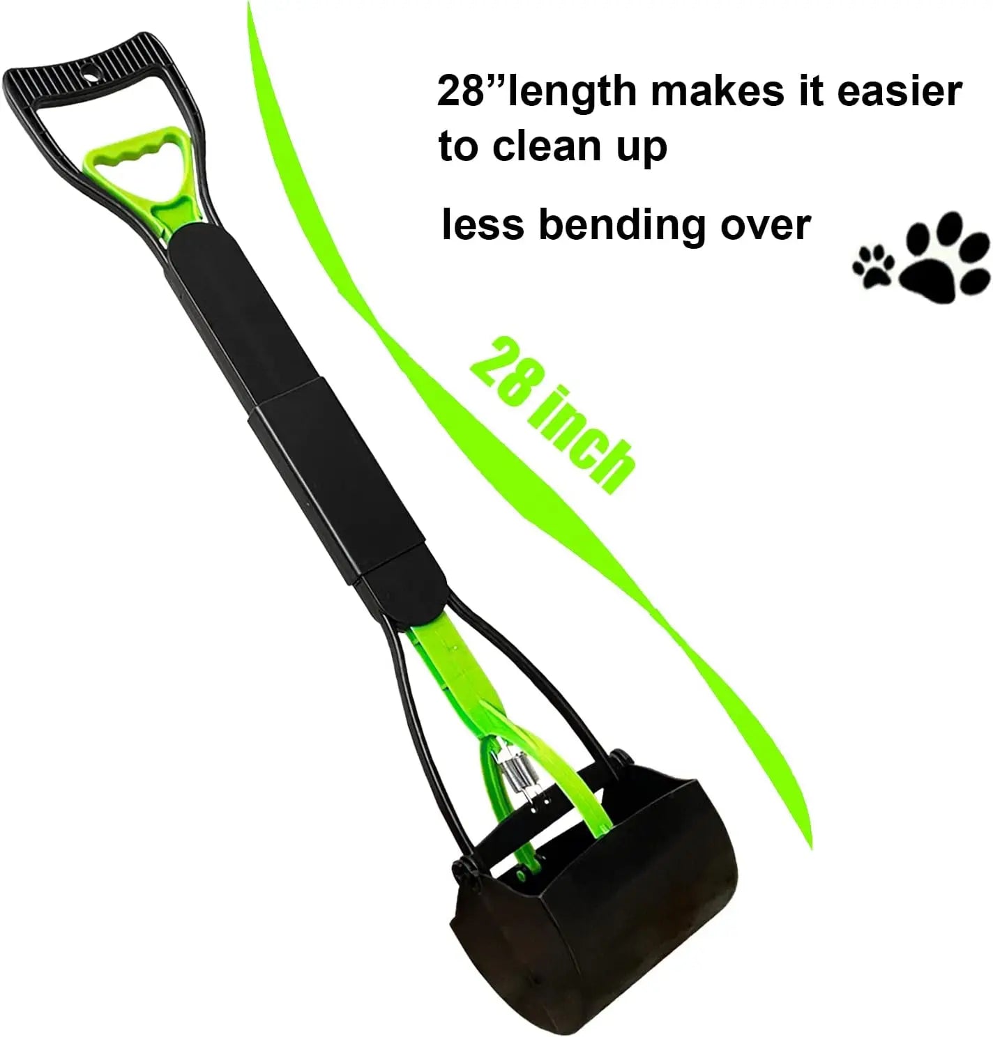 Dog Pooper Scooper With Teeth For Easy Grass And Gravel Pickup