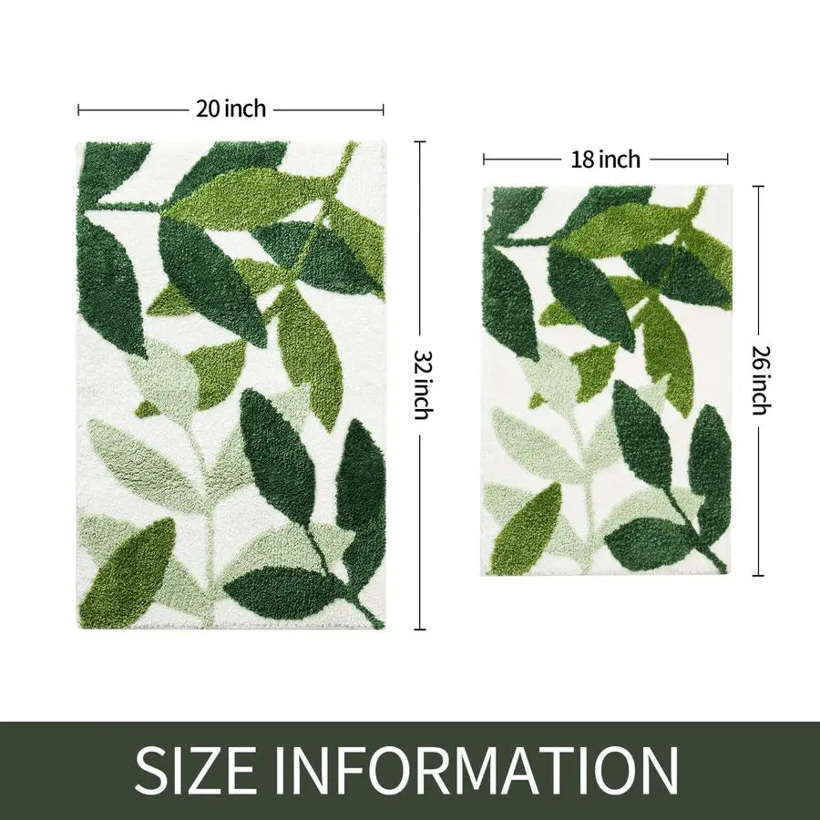 2-Piece Non Slip Microfiber Bath Rug Set