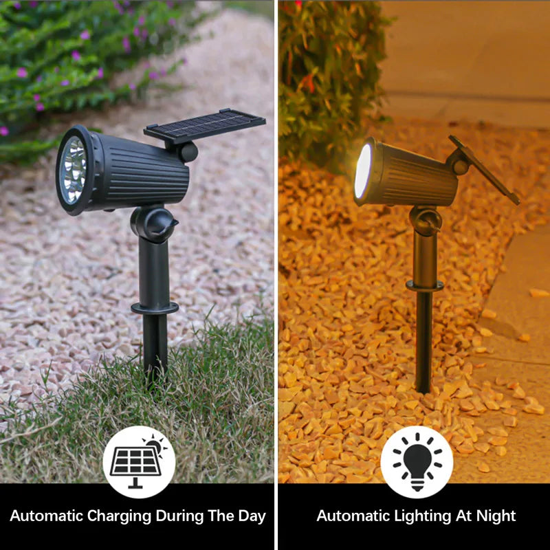 SHENZHITECH 9 LED Solar Spotlight Outdoor Waterproof Garden Accent