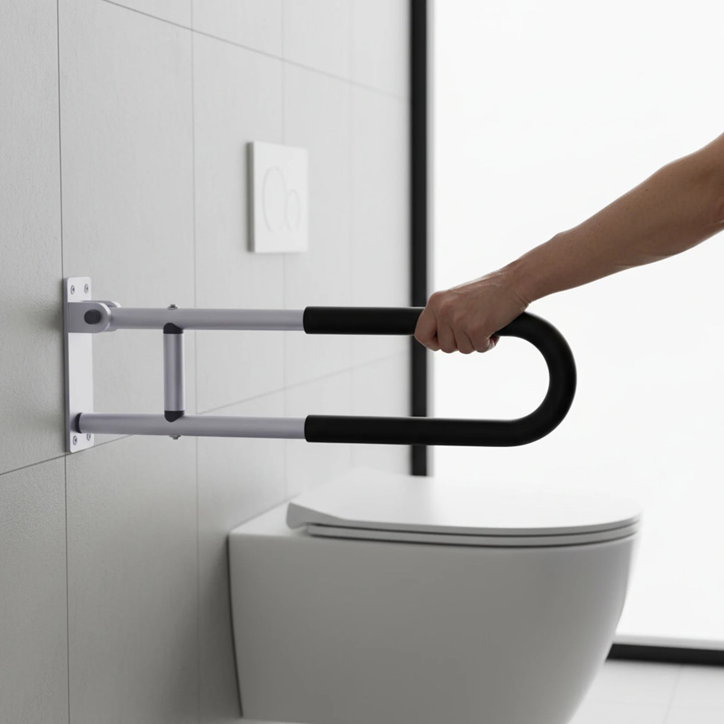 Toilet Safety Rails Foldable Bathroom Handrail for Elderly and Disabled