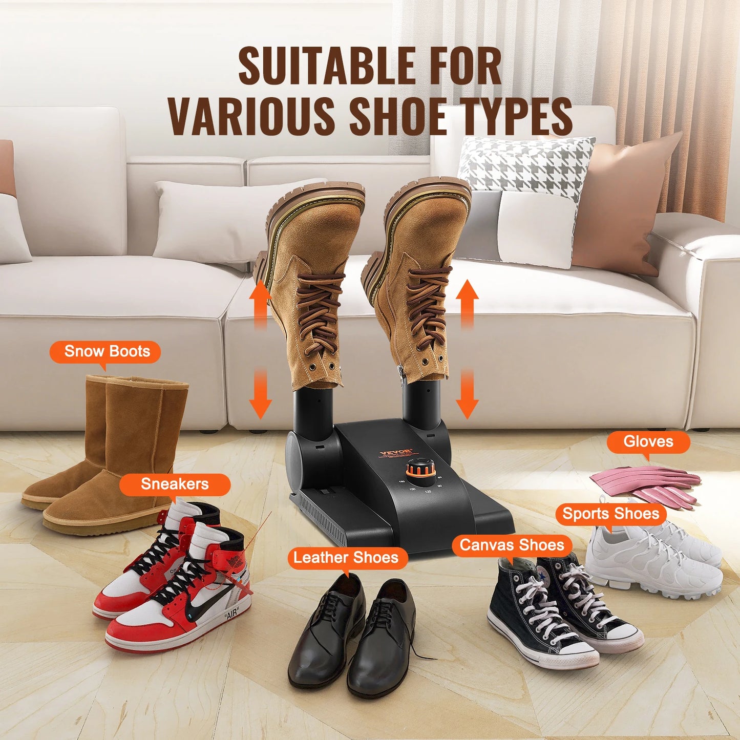 VEVOR Shoe Dryer With Timer And Blower