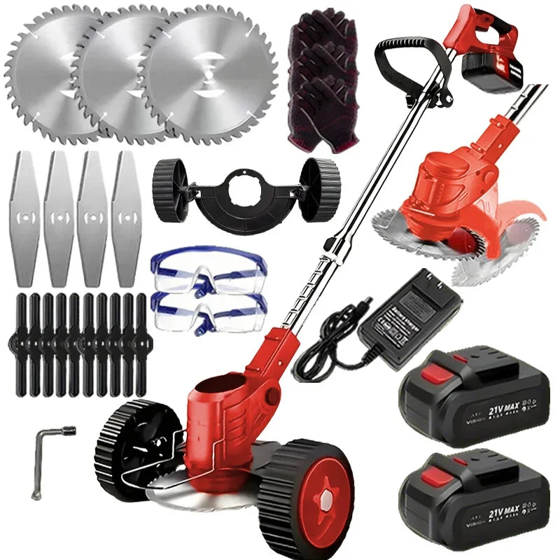 Wireless Portable Weed Trimmer With Dual Batteries For Lawn Care