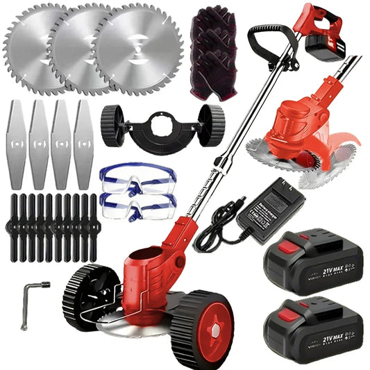 Wireless Portable Weed Trimmer With Dual Batteries For Lawn Care
