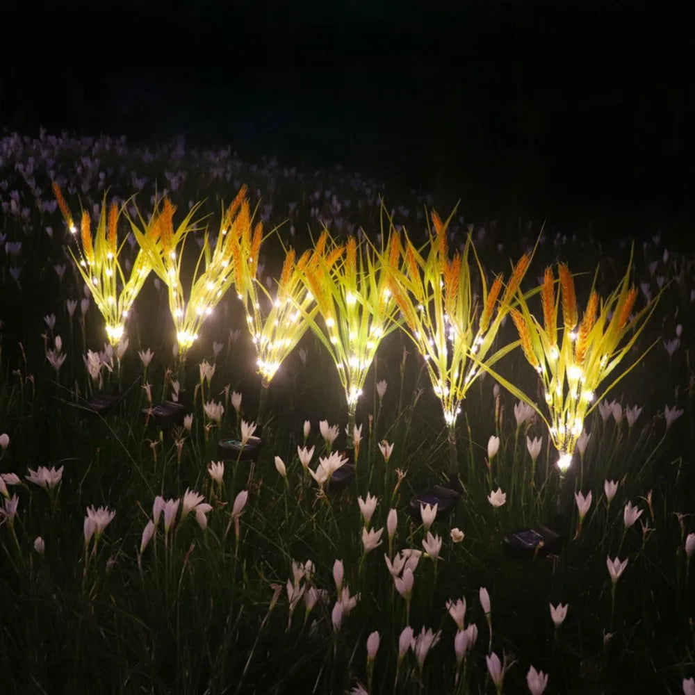 RTONTR Solar Powered Wheat Ear Ground Mounted Light For Garden