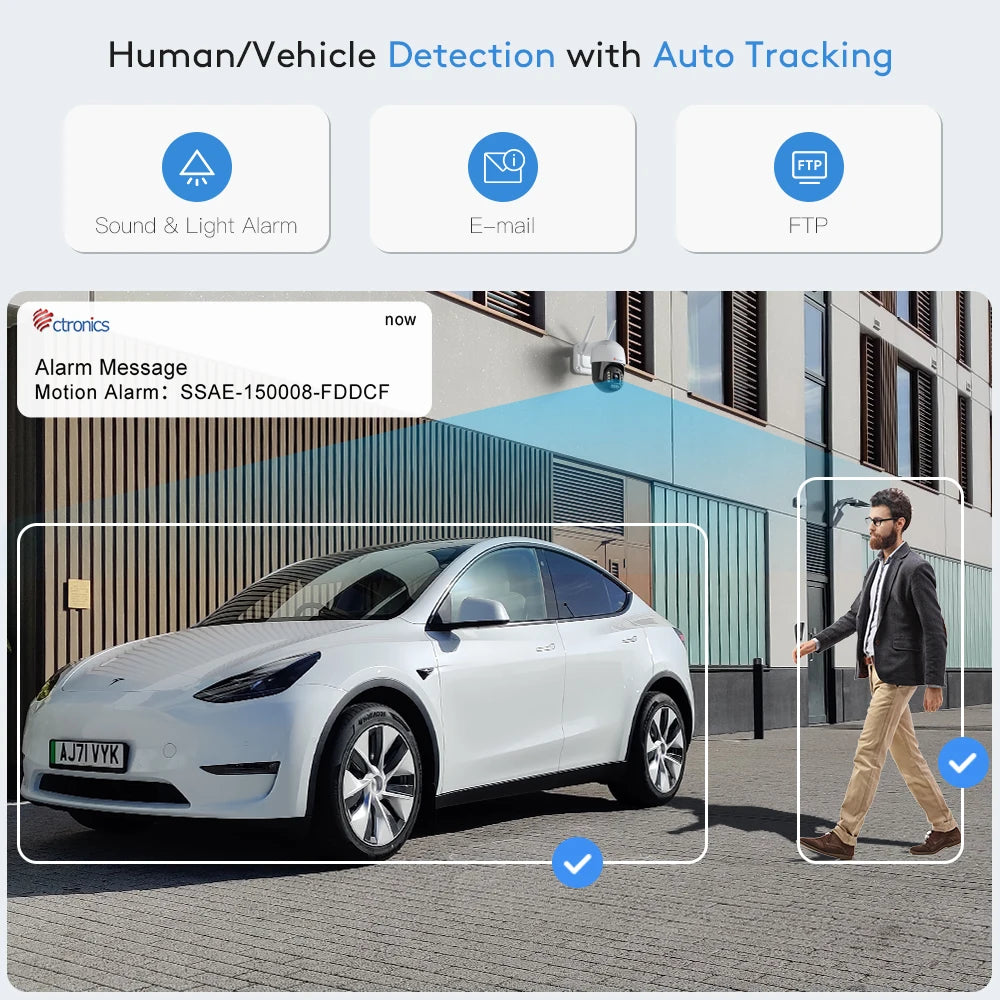 Ctronics 4K Outdoor Surveillance Camera With 5G WiFi Auto Tracking
