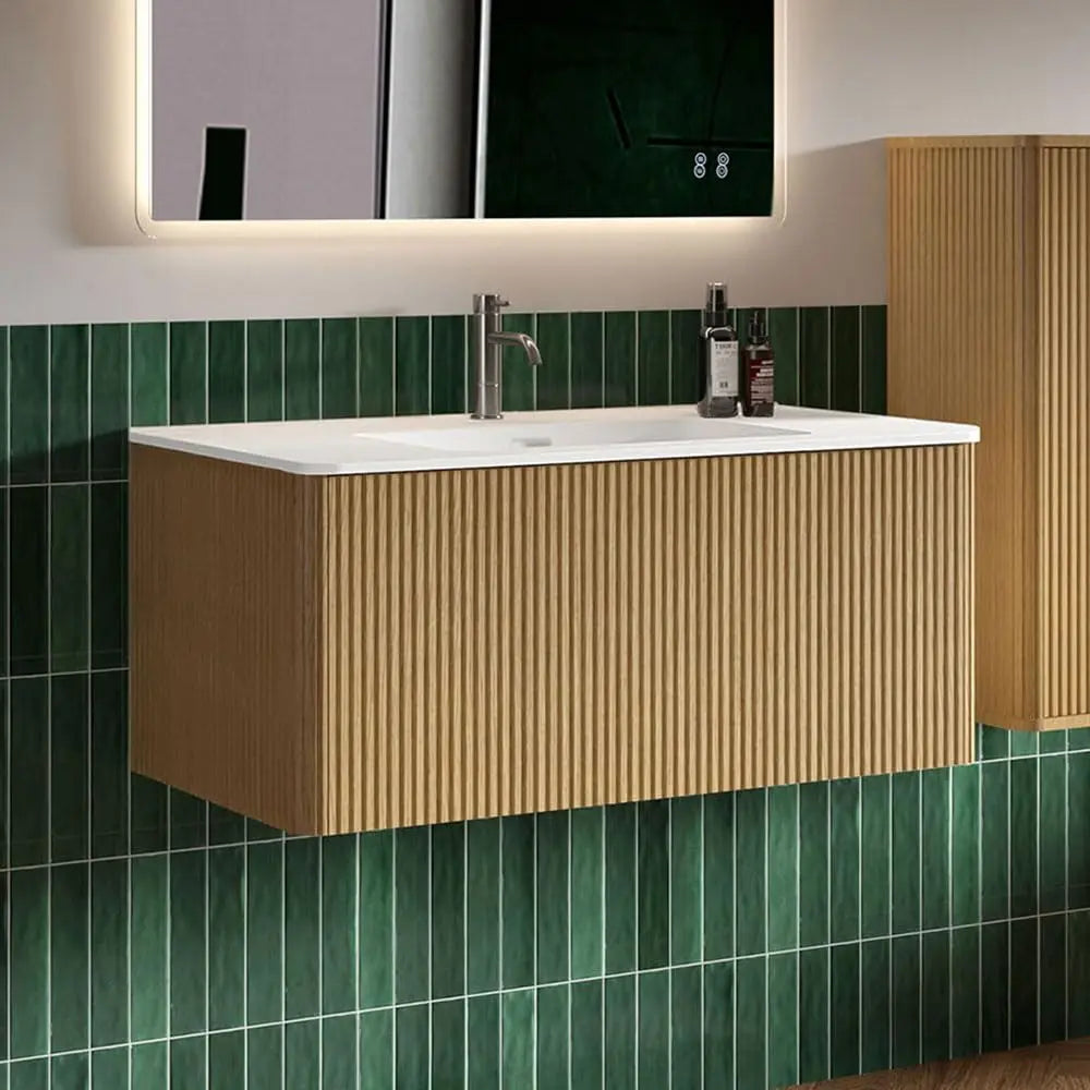Modern Floating Bathroom Vanity With Sink And Soft Close Drawers